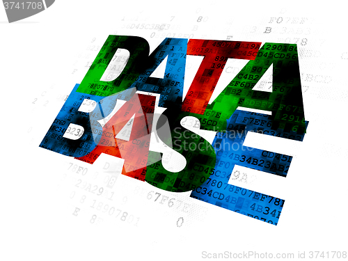 Image of Database concept: Database on Digital background