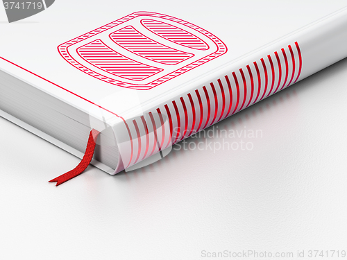 Image of Software concept: closed book, Database on white background