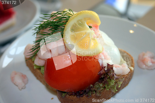 Image of Prawn & Egg Open Sandwich