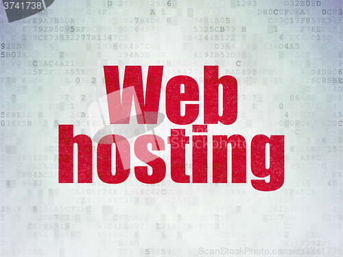 Image of Web development concept: Web Hosting on Digital Paper background