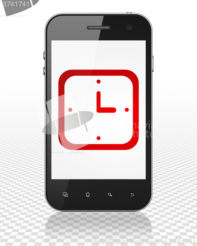 Image of Timeline concept: Smartphone with Watch on display