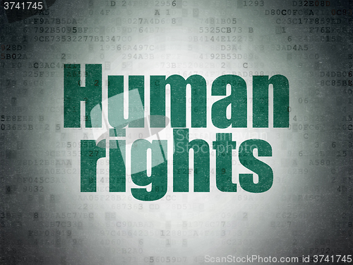 Image of Political concept: Human Rights on Digital Paper background