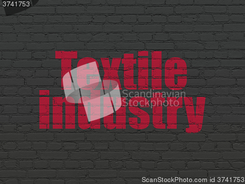 Image of Manufacuring concept: Textile Industry on wall background