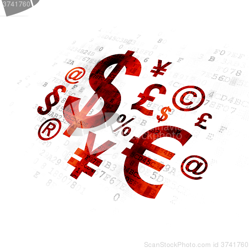 Image of Marketing concept: Finance Symbol on Digital background