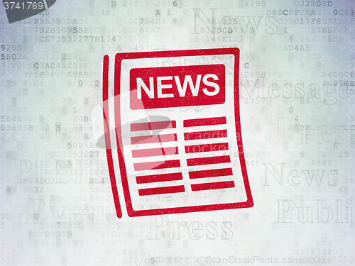 Image of News concept: Newspaper on Digital Paper background