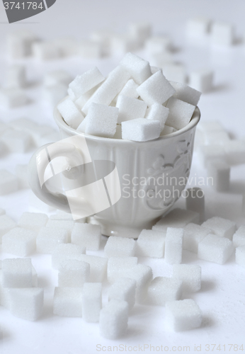 Image of white sugar cubes