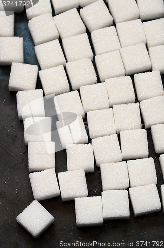 Image of white sugar cubes