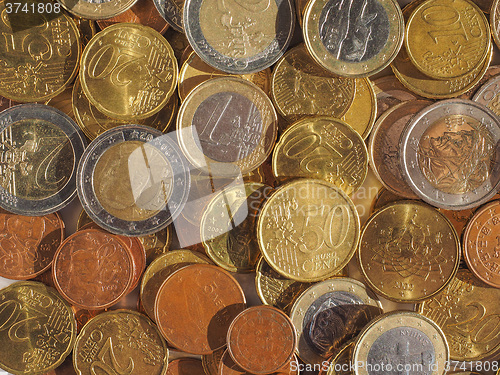 Image of Euro coins background