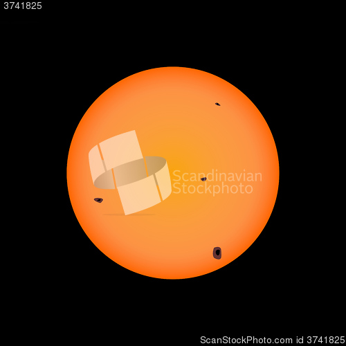 Image of Sun illustration with spots