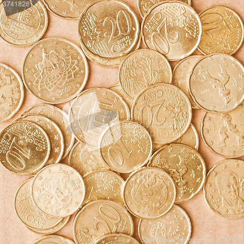 Image of  Euro coins vintage
