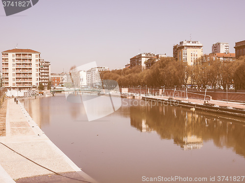 Image of Retro looking Milan Darsena