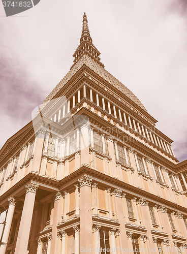 Image of Retro looking Mole Antonelliana Turin