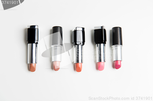 Image of close up of lipsticks range