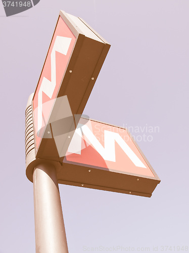 Image of  Subway sign vintage