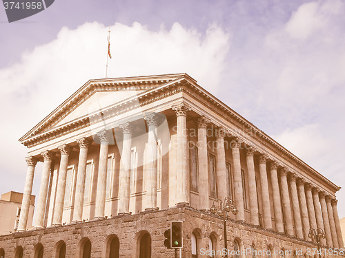 Image of Retro looking Birmingham Town Hall