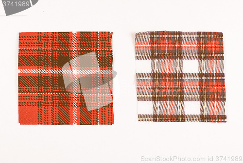 Image of  Tartan fabric sample vintage