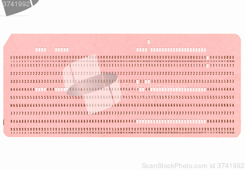 Image of  Punched card vintage