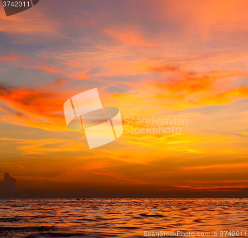 Image of sunrise    sea  thailand kho tao bay south china sea