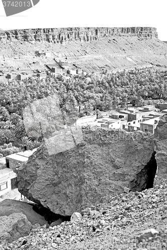 Image of  in todra gorge morocco africa and  village