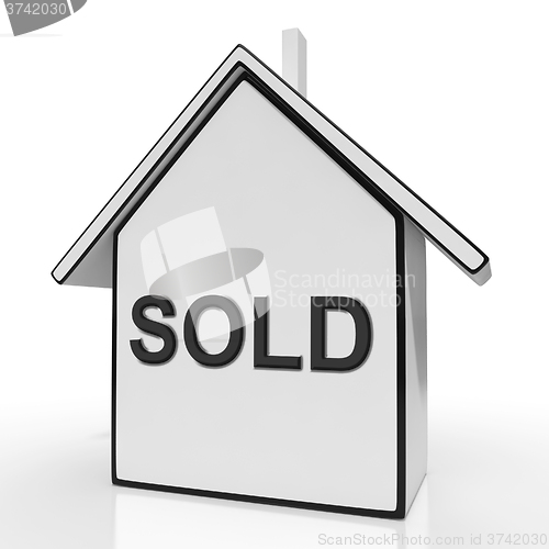 Image of Sold House Shows Purchase Of Home Or Property