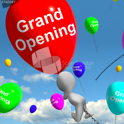 Image of Grand Opening Balloons Shows New Store Launching
