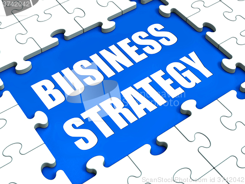 Image of Business Strategy Shows Plan Thinking or Planning