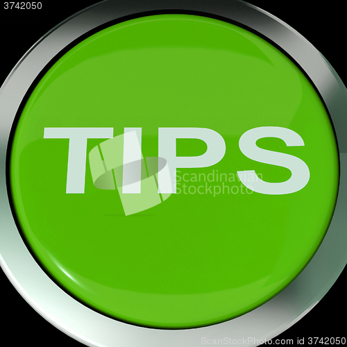Image of Tips Button Shows Help Suggestions Or Instructions