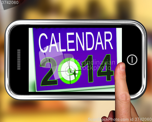 Image of Calendar 2014 On Smartphone Shows Future Missions