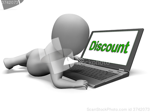 Image of Discount Laptop Shows Sale Reduction Discount Or Clearance