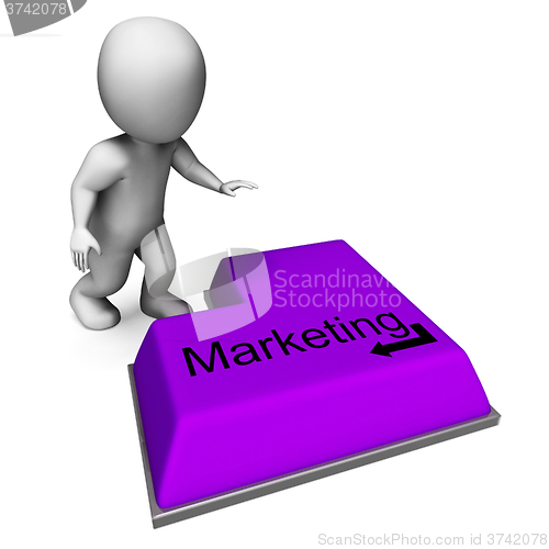 Image of Marketing Key Shows Promotion Advertising And PR