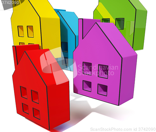 Image of House Symbols Shows Houses For Sale