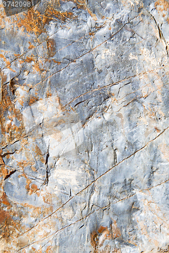 Image of rocks stone and   in the wall of morocco