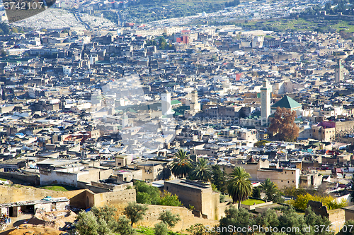 Image of   in the village minaret constructions field and constructions