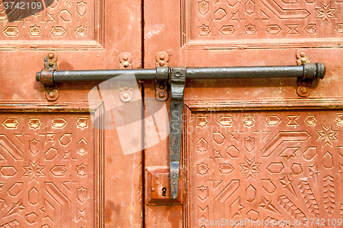 Image of morocco knocker in africa the brown red