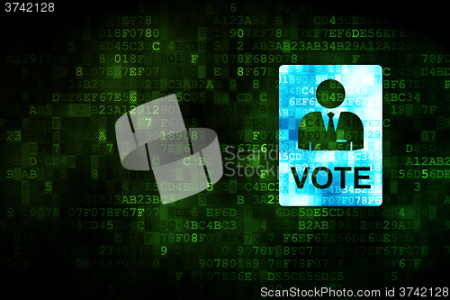 Image of Politics concept: Ballot on digital background