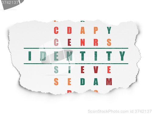 Image of Safety concept: Identity in Crossword Puzzle