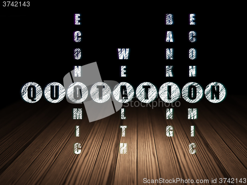 Image of Money concept: Quotation in Crossword Puzzle