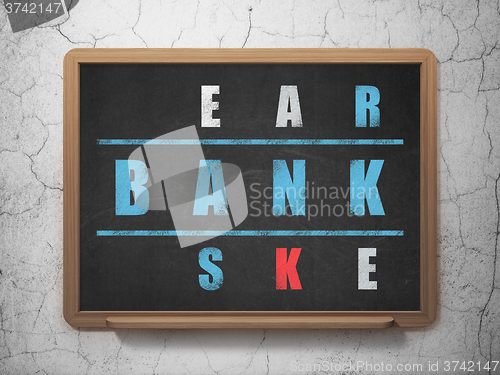 Image of Currency concept: Bank in Crossword Puzzle