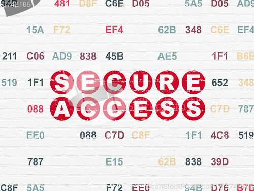 Image of Security concept: Secure Access on wall background