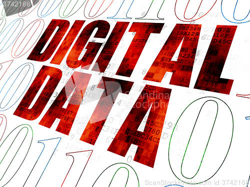 Image of Information concept: Digital Data on Digital background