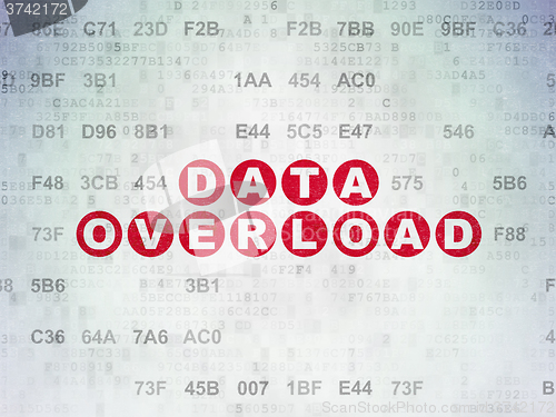 Image of Data concept: Data Overload on Digital Paper background