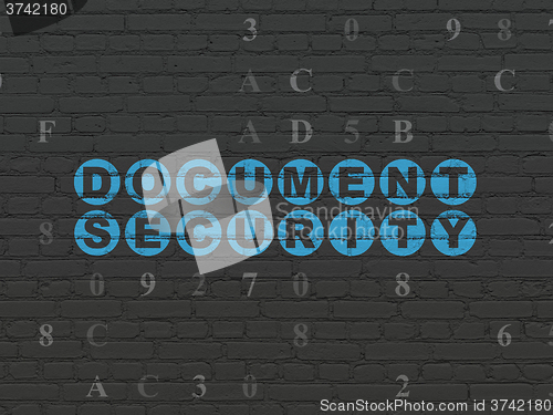Image of Privacy concept: Document Security on wall background