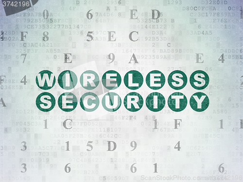 Image of Privacy concept: Wireless Security on Digital Paper background