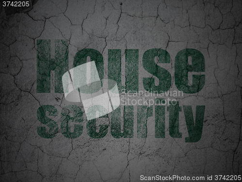 Image of Privacy concept: House Security on grunge wall background