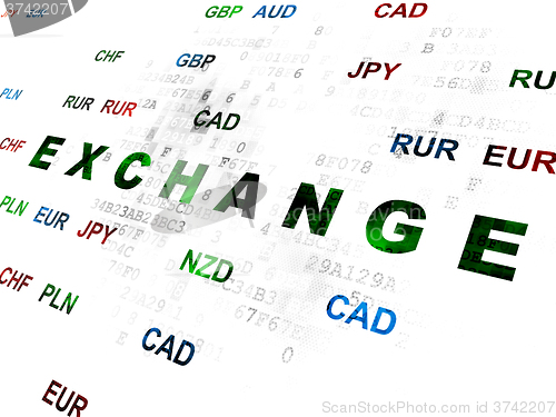 Image of Currency concept: Exchange on Digital background