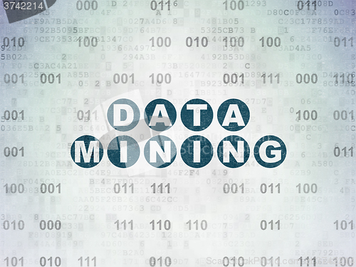Image of Data concept: Data Mining on Digital Paper background