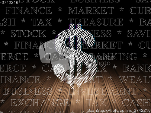 Image of Banking concept: Dollar in grunge dark room