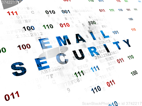 Image of Privacy concept: Email Security on Digital background