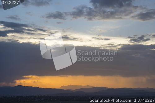 Image of Sunset clouds and sky