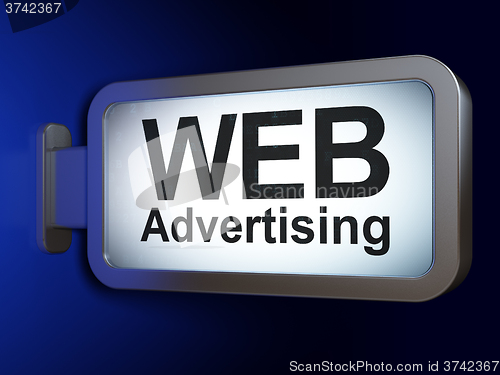 Image of Advertising concept: WEB Advertising on billboard background